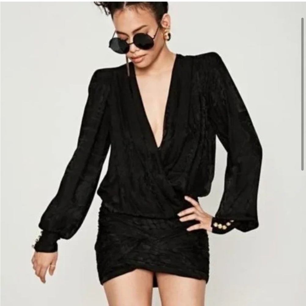 Balmain x H&M jacquard silk Mini Dress Size 4